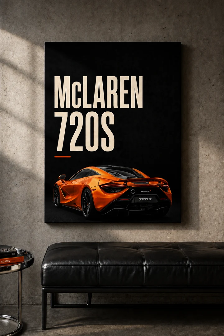 McLaren 720S styled in an interior