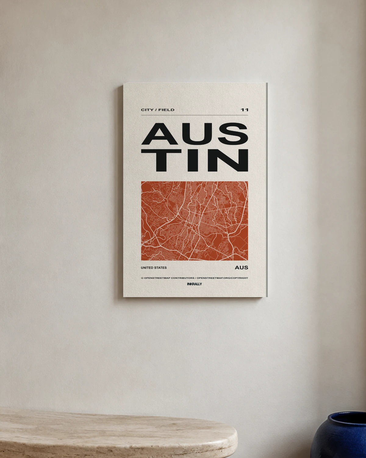 Austin / City Field — A bright entryway with natural textures