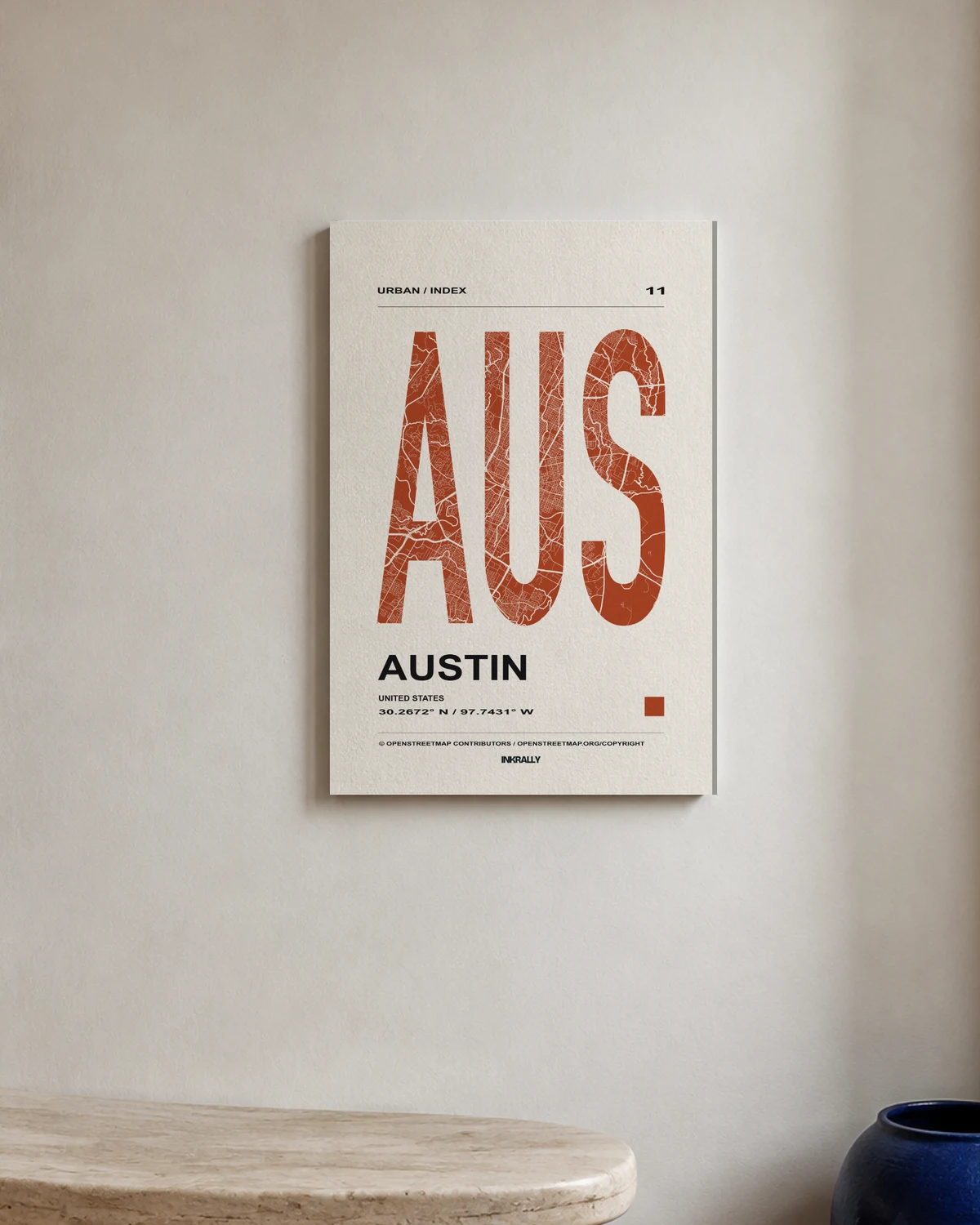 Austin / Urban Index — A bright entryway with natural textures