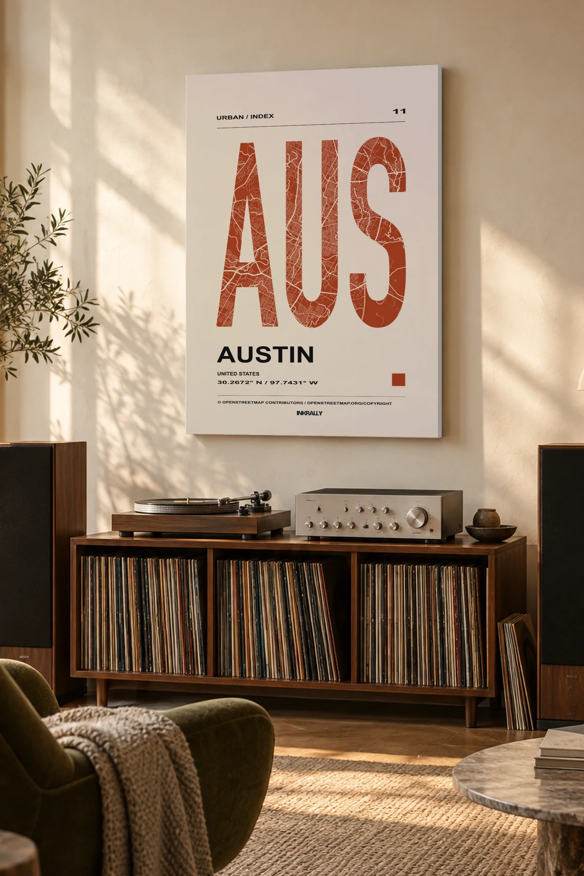 Austin / Urban Index — A considered listening room with warm natural light