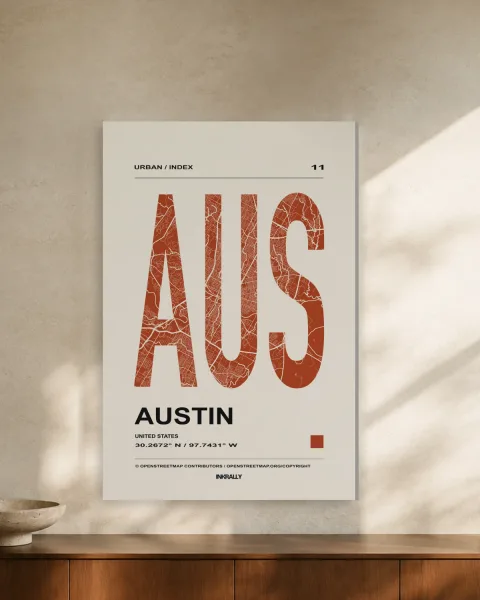 Austin / Urban Index styled in an interior