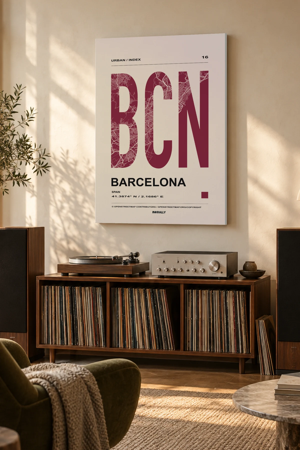 Barcelona / Urban Index — A considered listening room with warm natural light