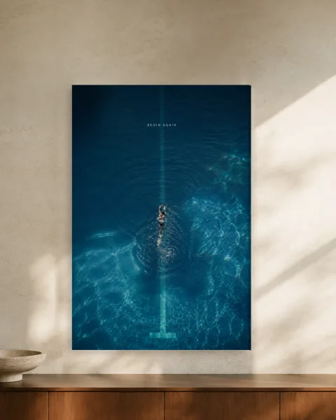 Begin Again styled in an interior