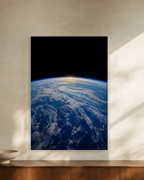 Blue Distance styled in an interior
