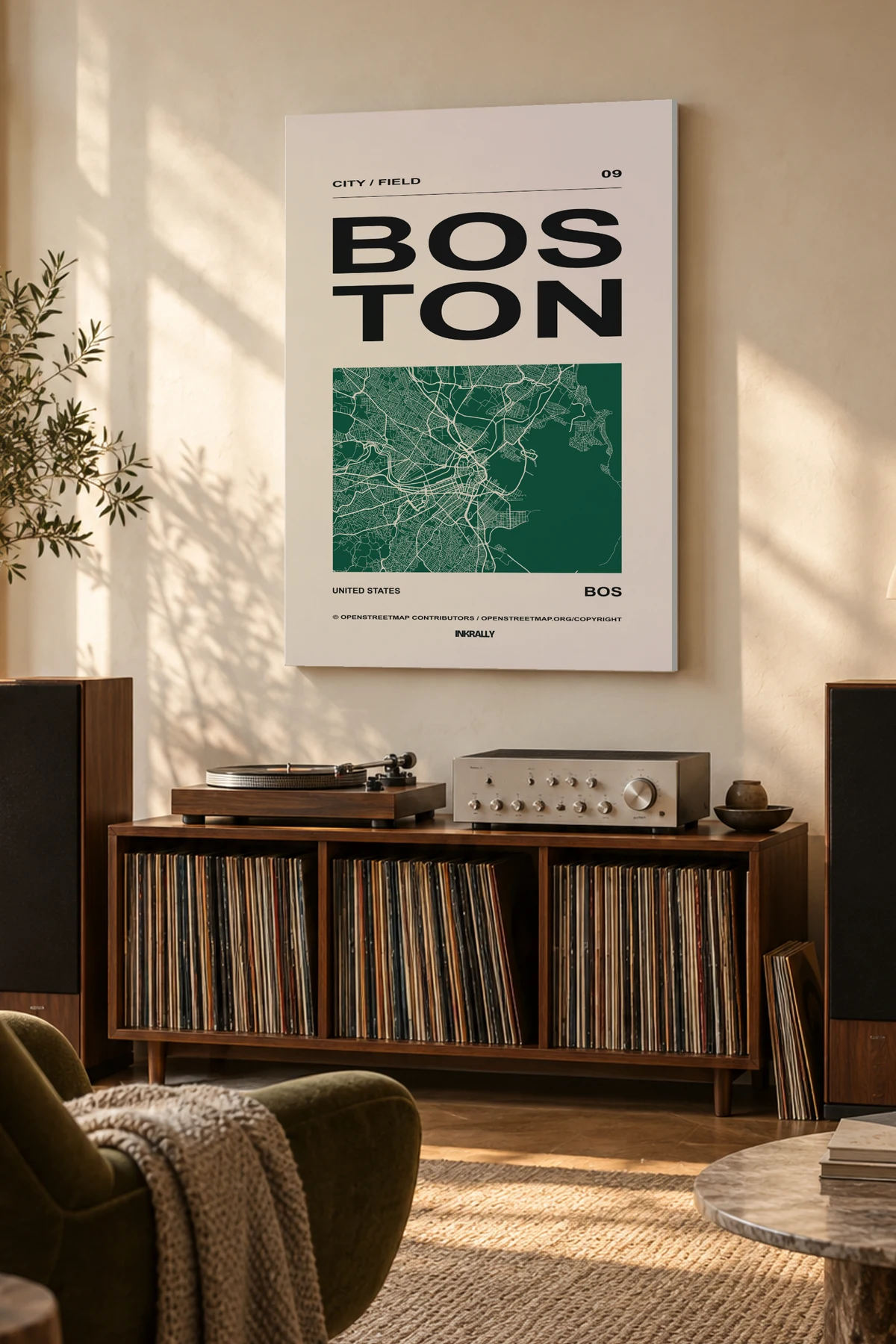 Boston / City Field — A considered listening room with warm natural light