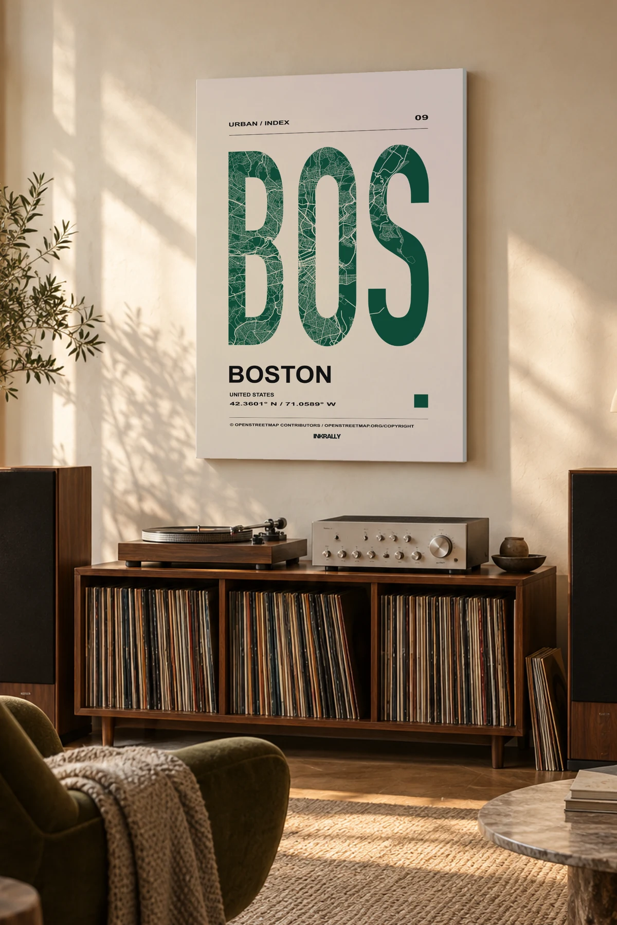 Boston / Urban Index — A considered listening room with warm natural light