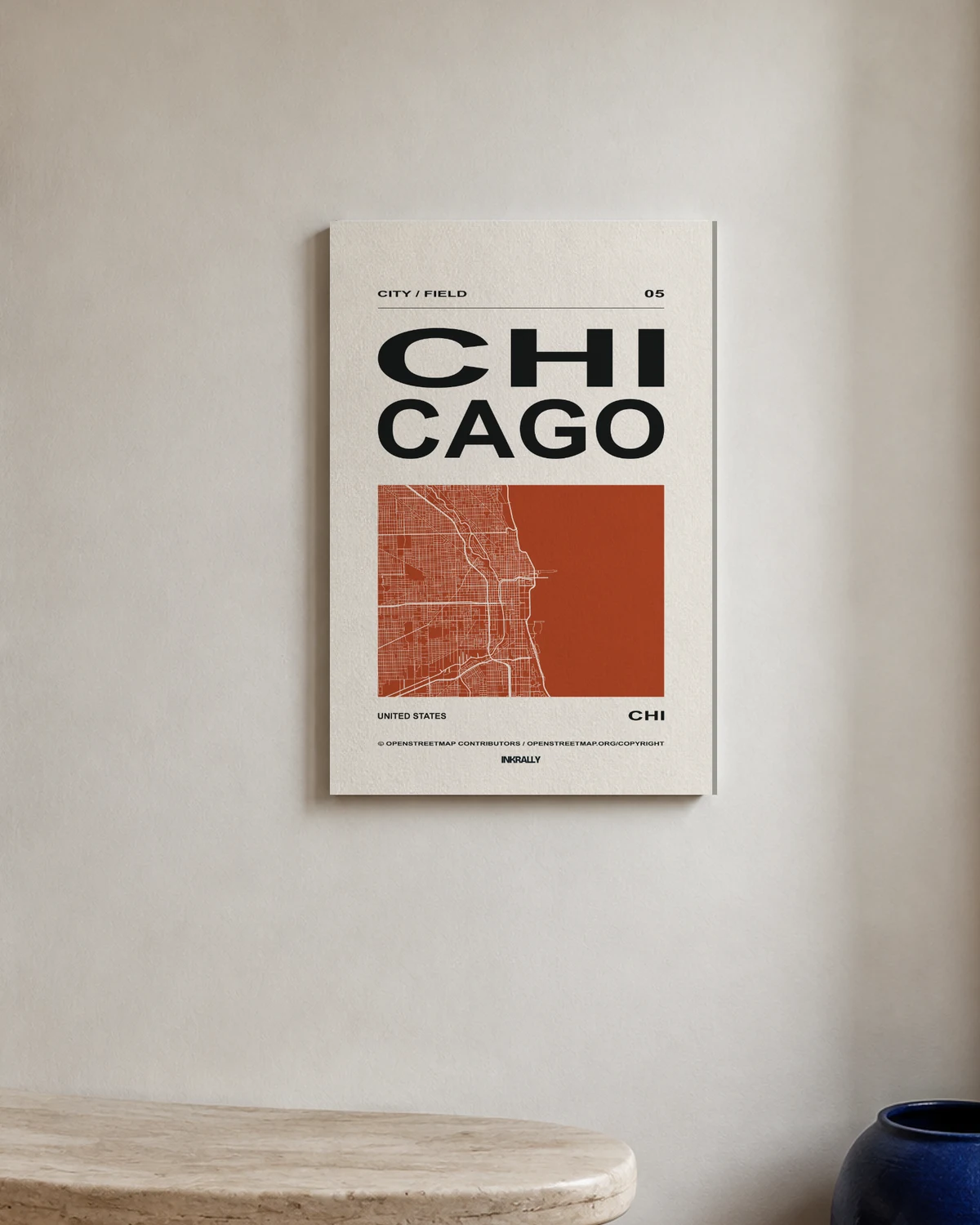 Chicago / City Field — A bright entryway with natural textures