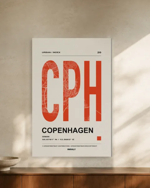Copenhagen / Urban Index styled in an interior