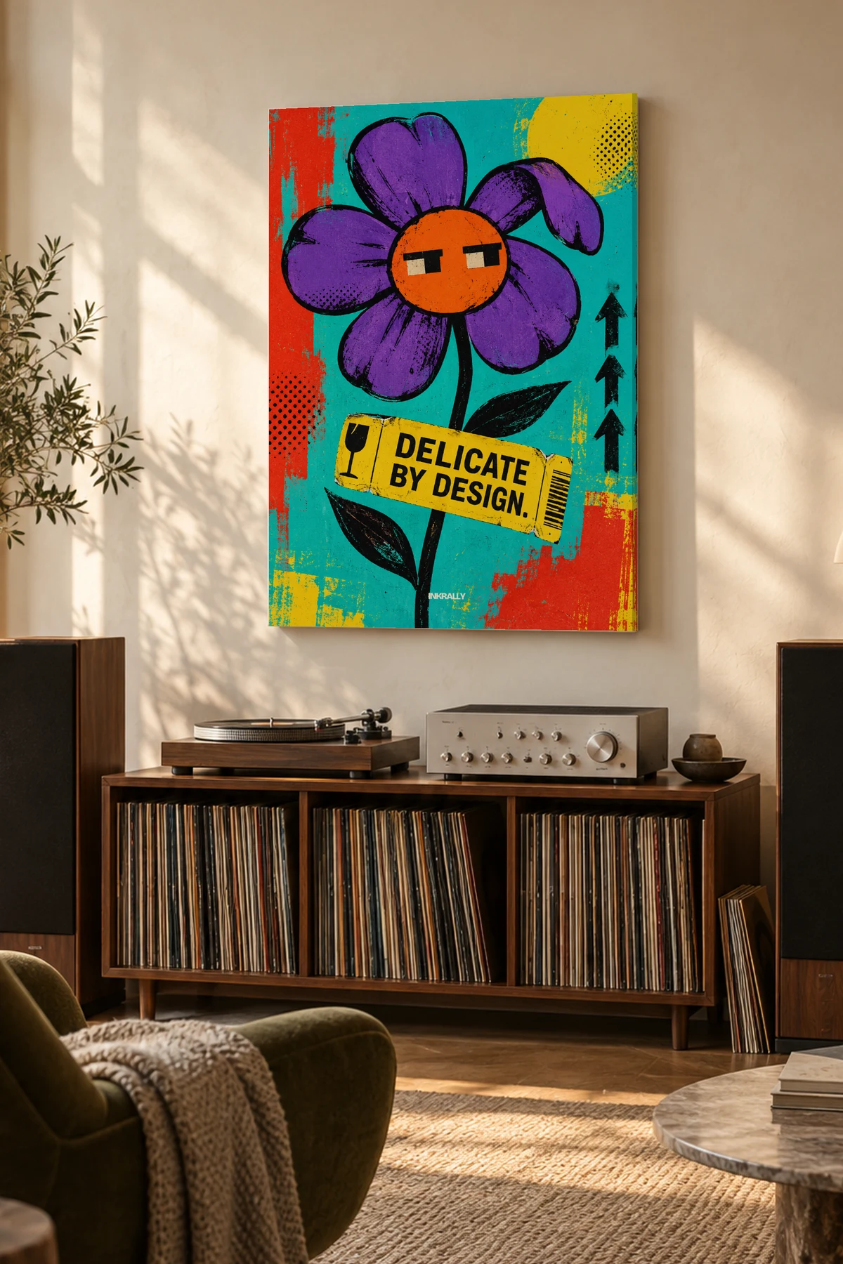 Delicate By Design — A considered listening room with warm natural light