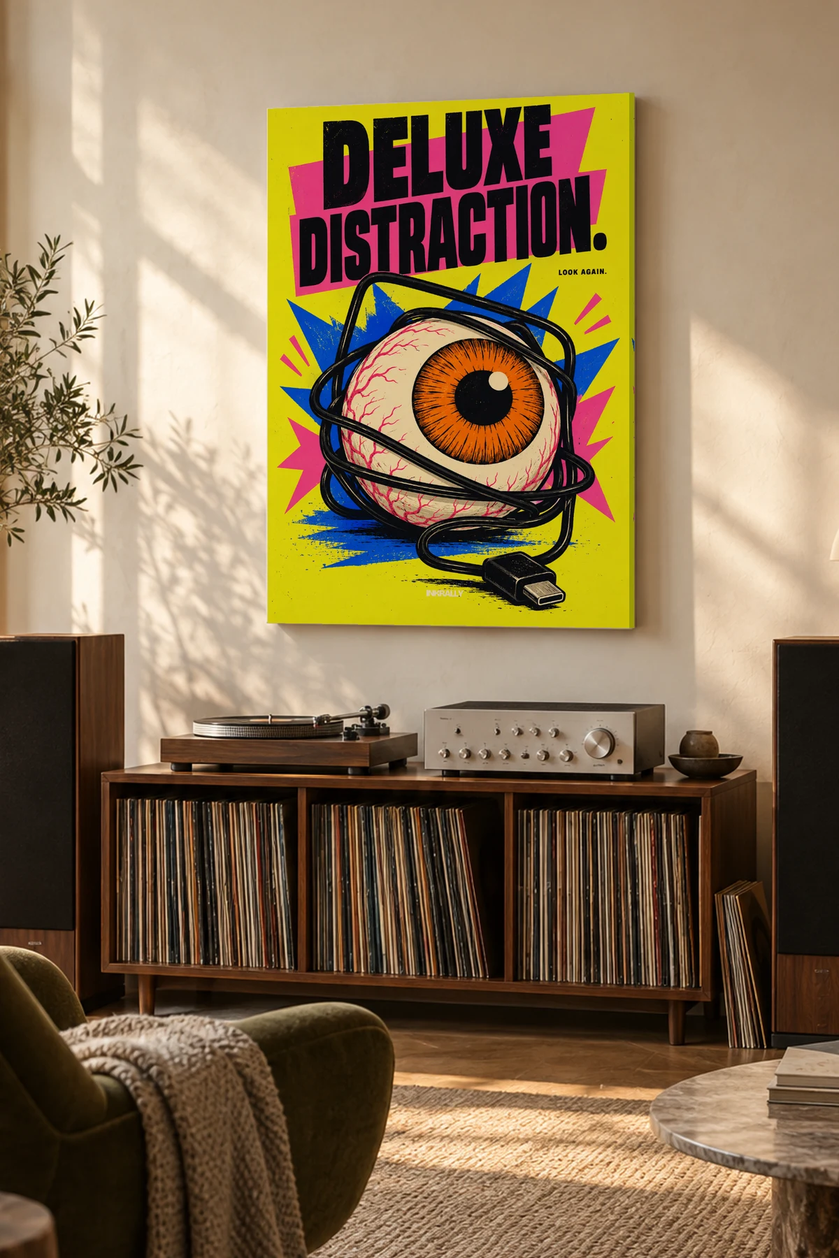Deluxe Distraction — A considered listening room with warm natural light