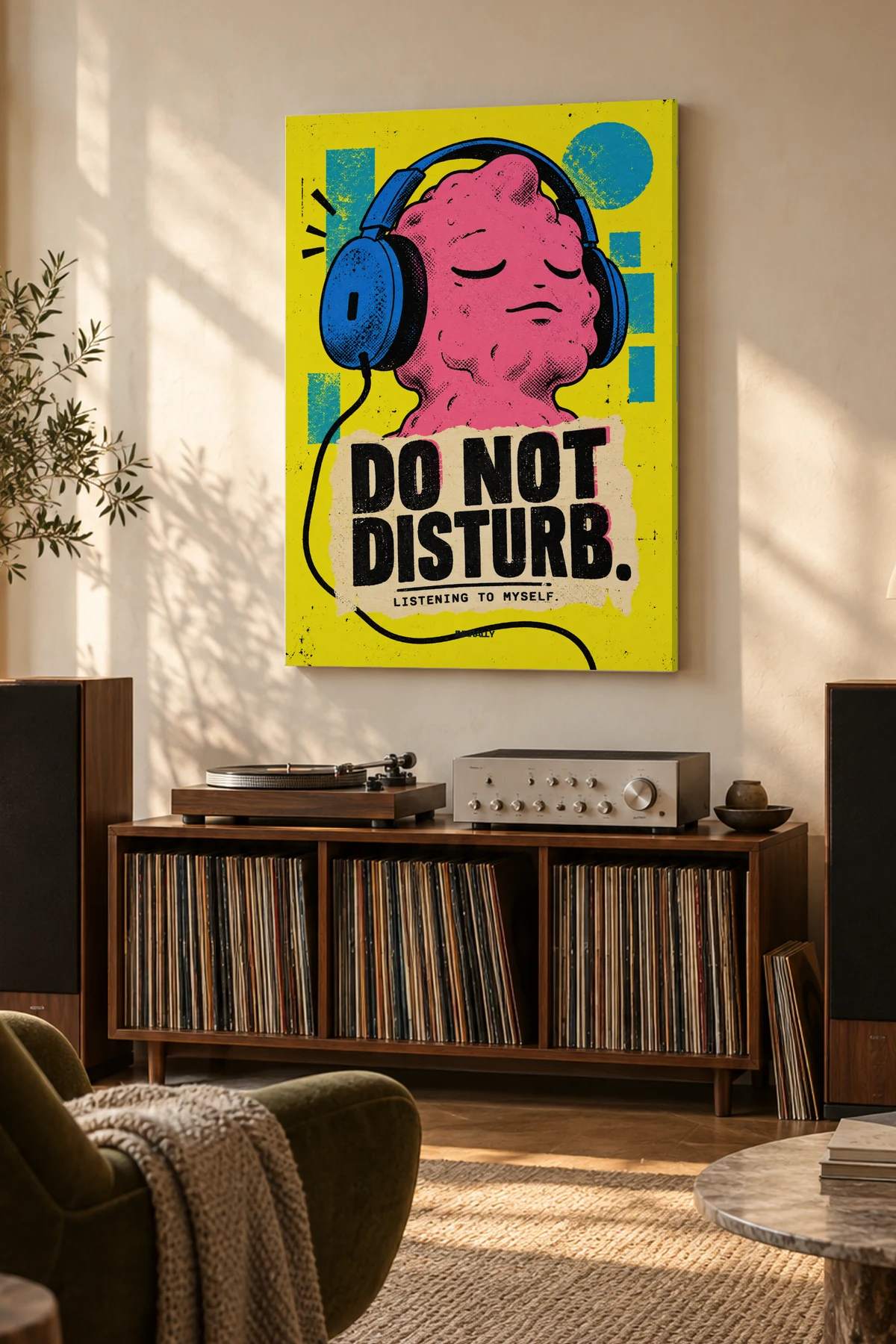 Do Not Disturb — A considered listening room with warm natural light