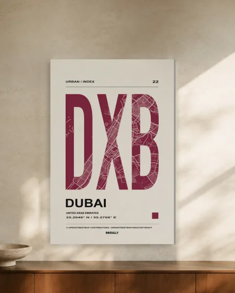 Dubai / Urban Index styled in an interior