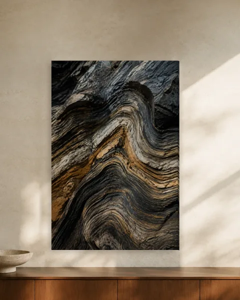 Fault Lines styled in an interior