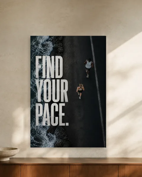 Find Your Pace styled in an interior