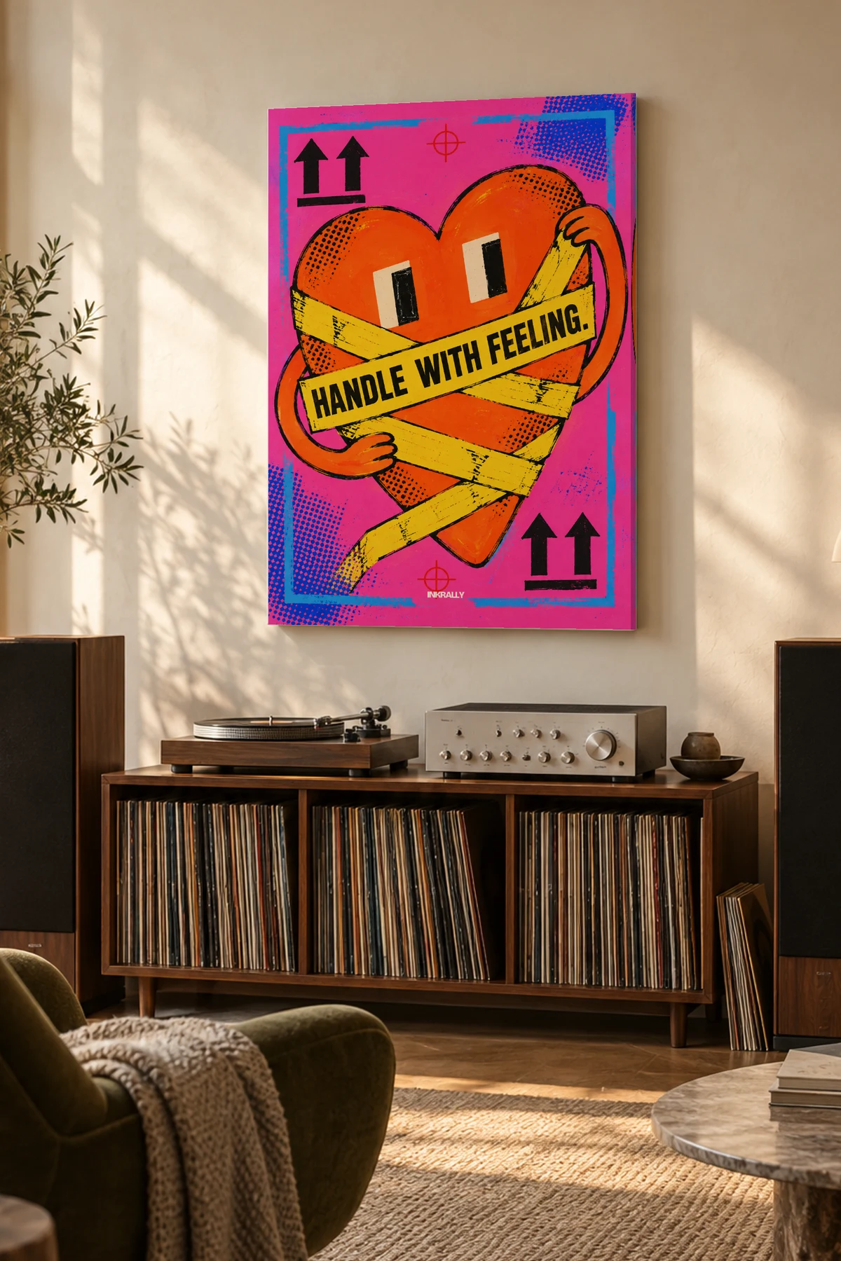 Handle With Feeling — A considered listening room with warm natural light