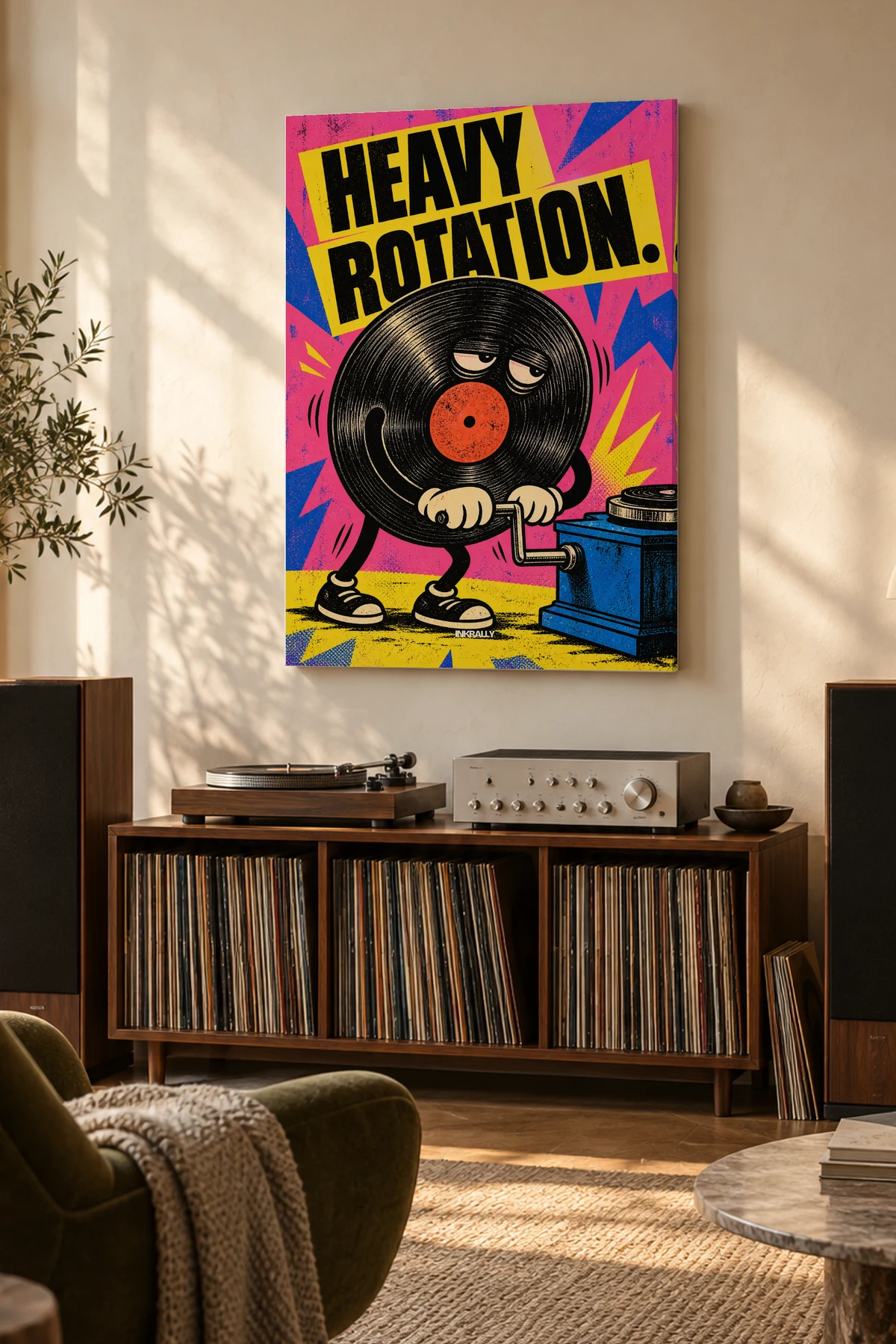Heavy Rotation — A considered listening room with warm natural light