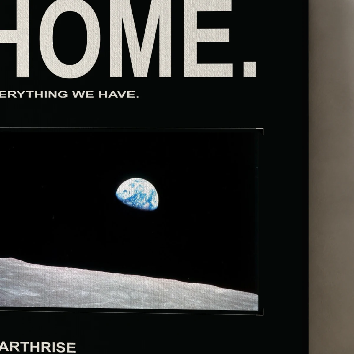 Home / Everything We Have canvas surface and wrapped edge in a studio detail photograph