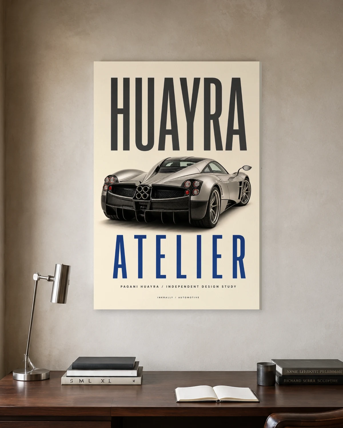 Huayra Atelier stretched canvas in a considered home office