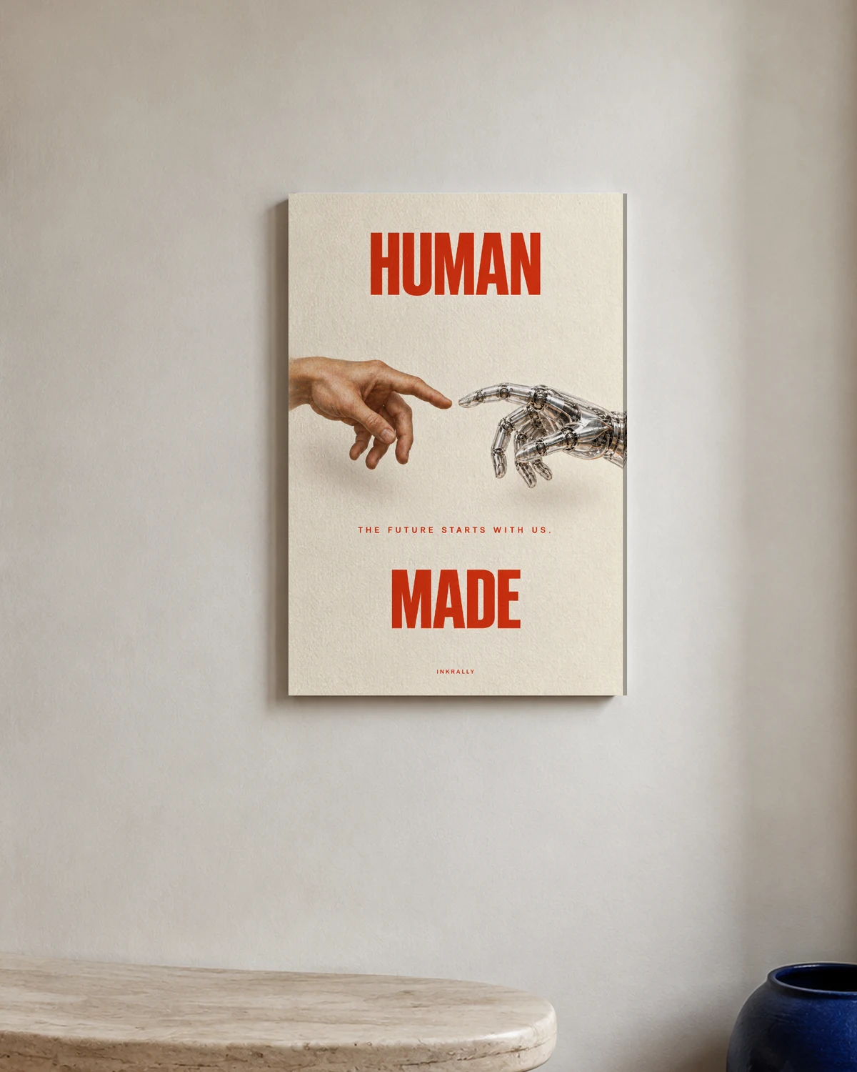Human Made — A closer look at the artwork in a light-filled interior