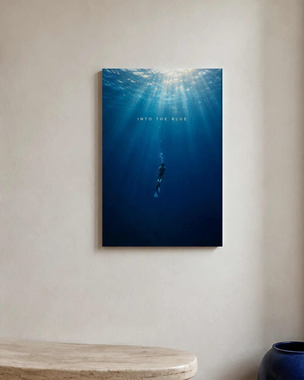 Into The Blue — A bright entryway with natural textures