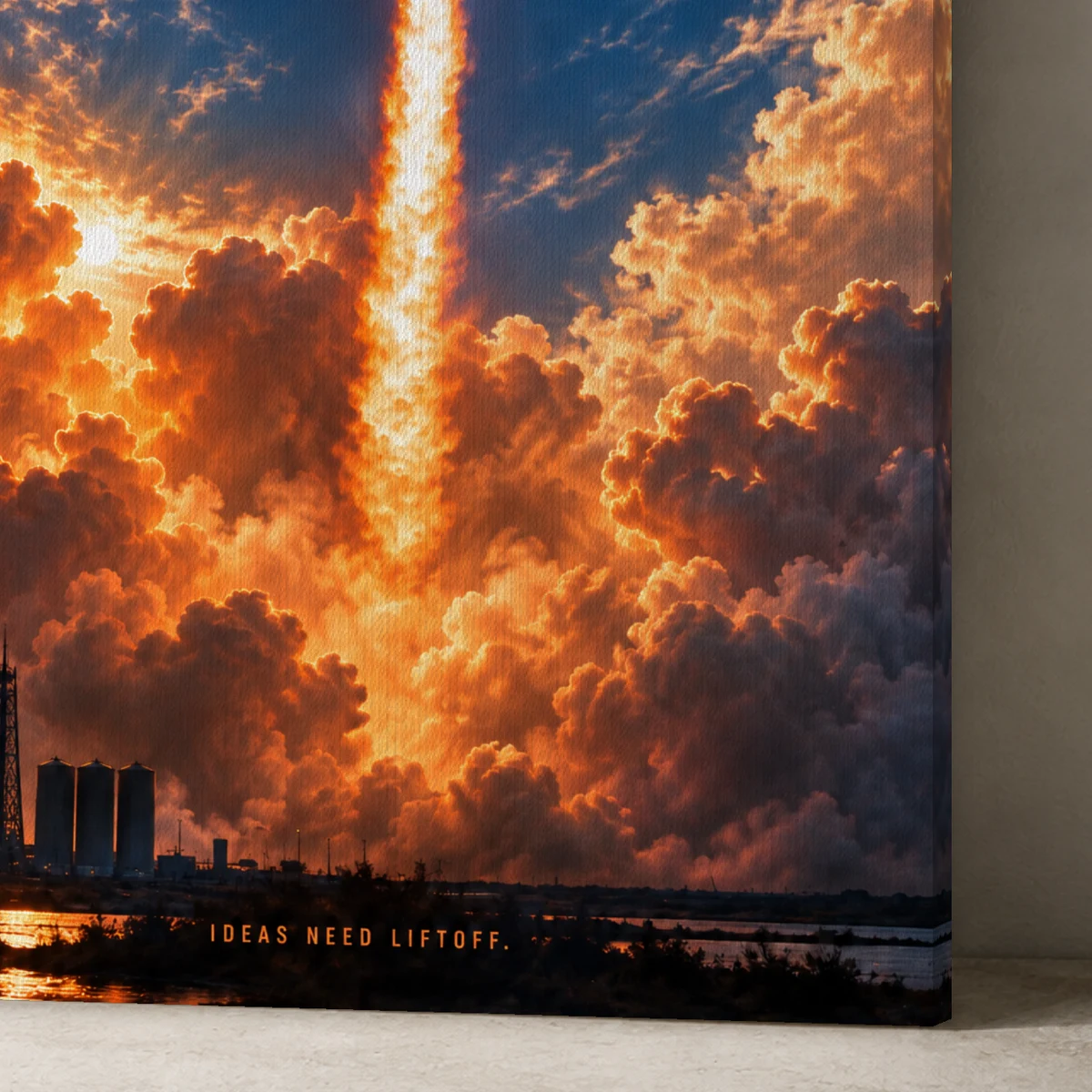 Just Build Things / Cinematic canvas surface and wrapped edge in a studio detail photograph