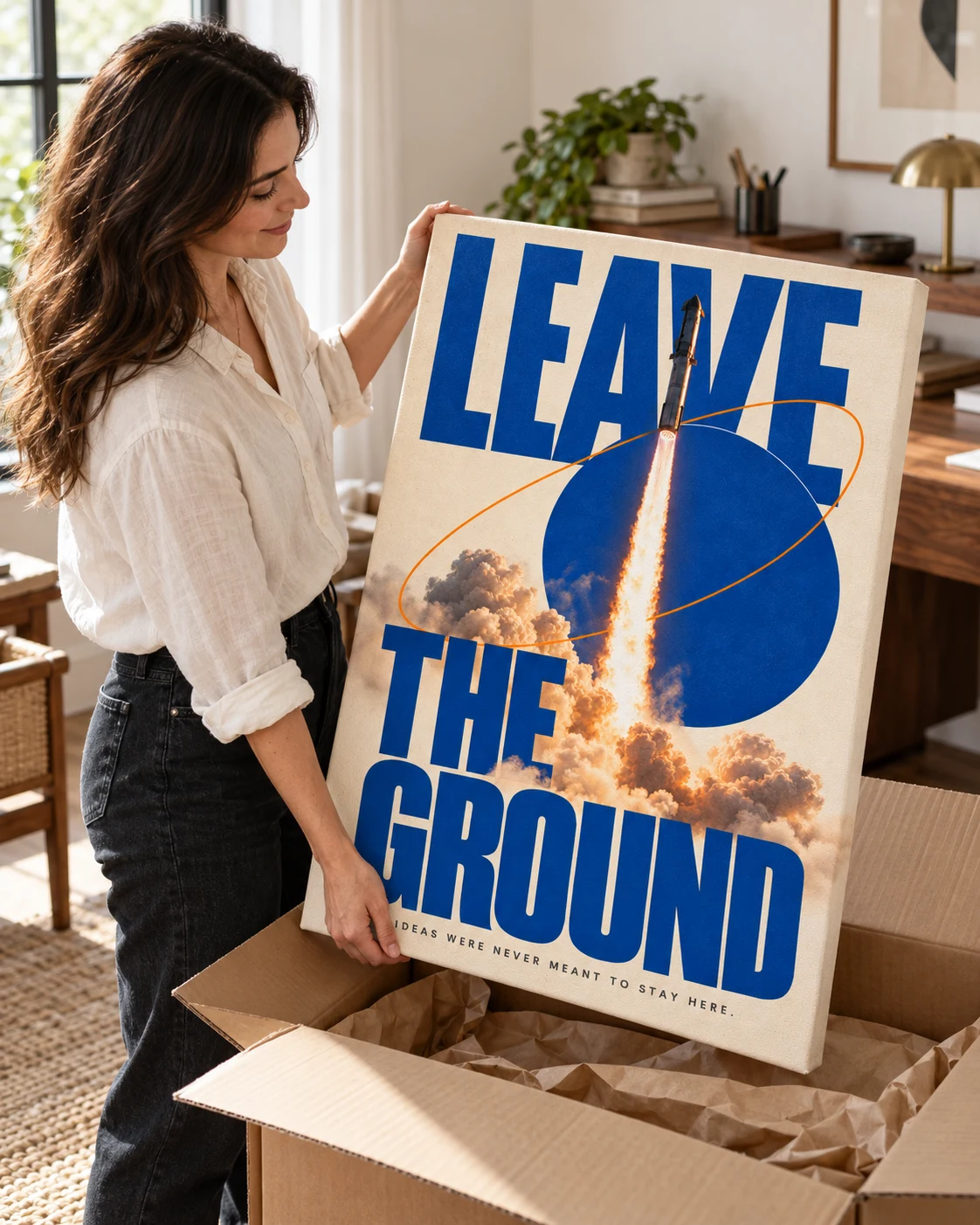 Leave the Ground / Cinematic — Unboxing the canvas at home