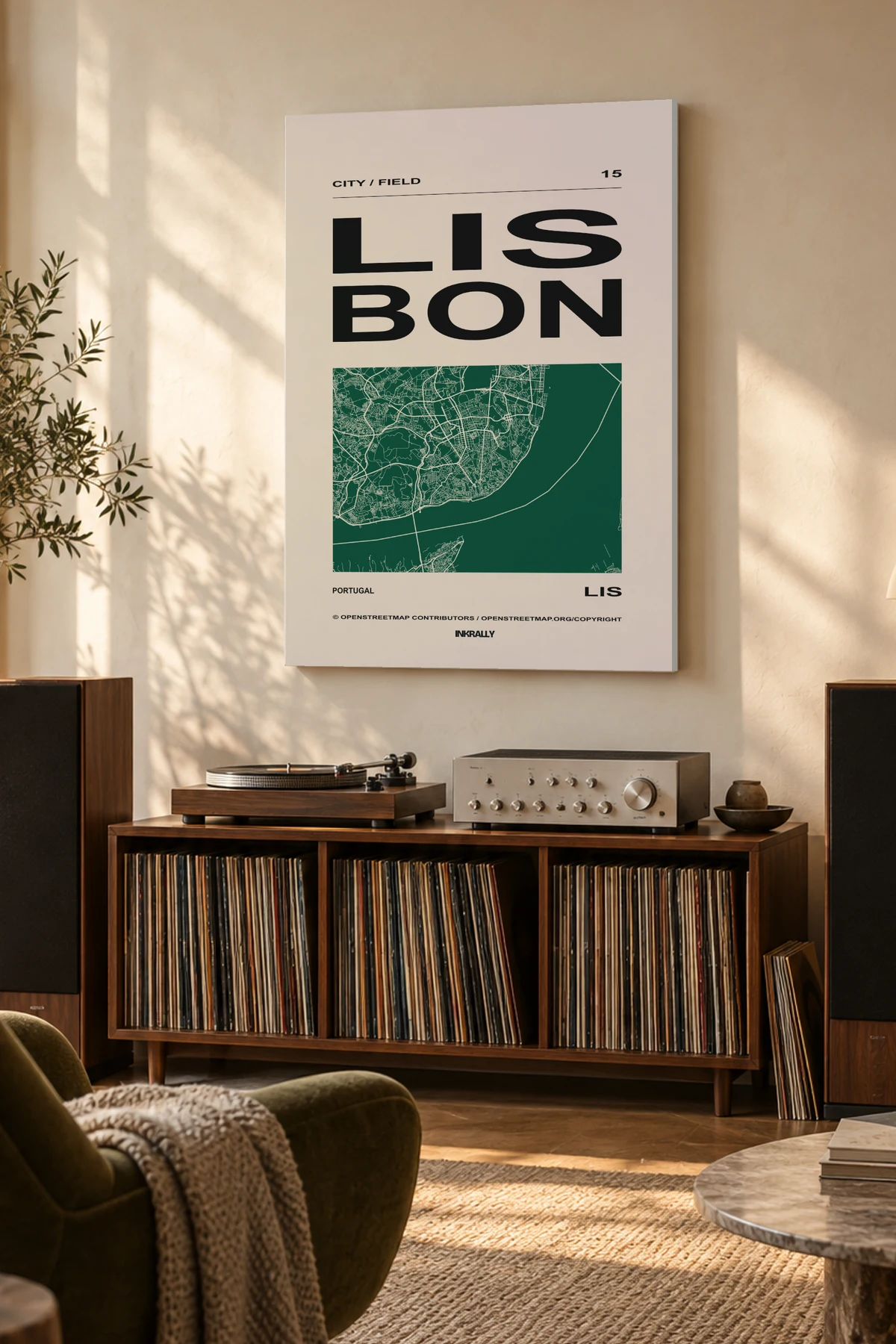 Lisbon / City Field — A considered listening room with warm natural light