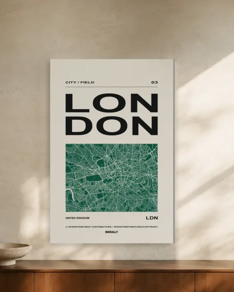London / City Field styled in an interior