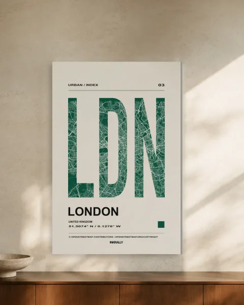 London / Urban Index styled in an interior