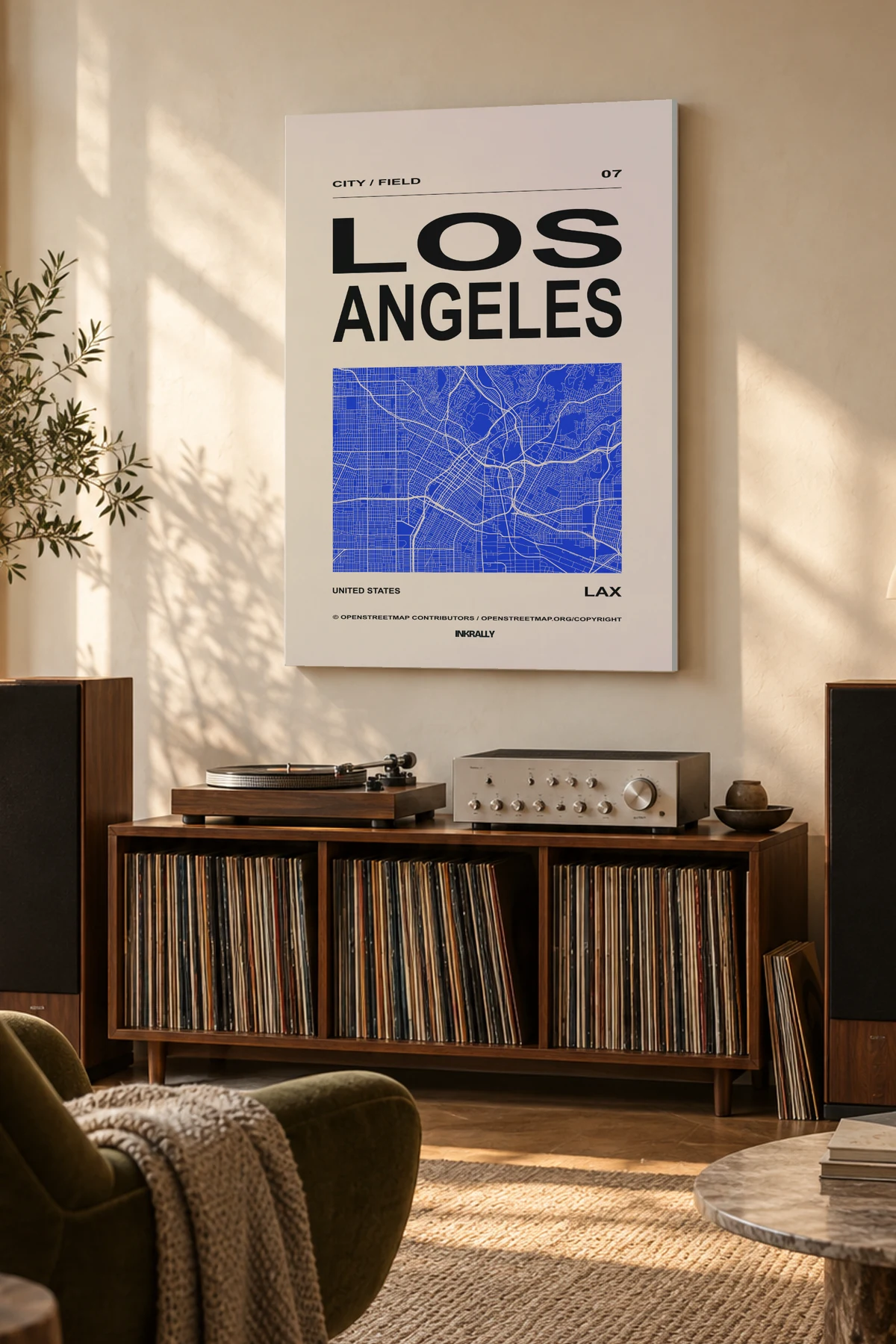 Los Angeles / City Field — A considered listening room with warm natural light