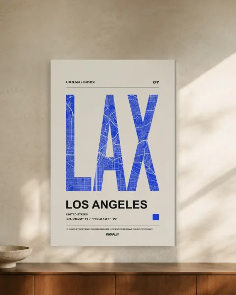 Los Angeles / Urban Index styled in an interior
