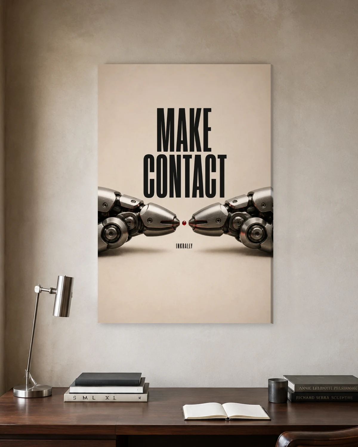 Make Contact stretched canvas in a considered home office