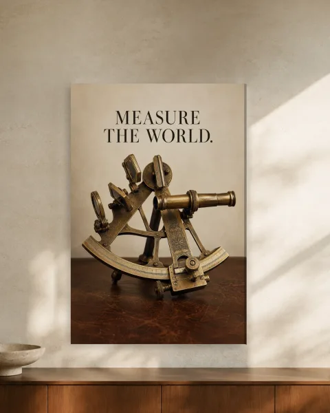 Measure The World styled in an interior
