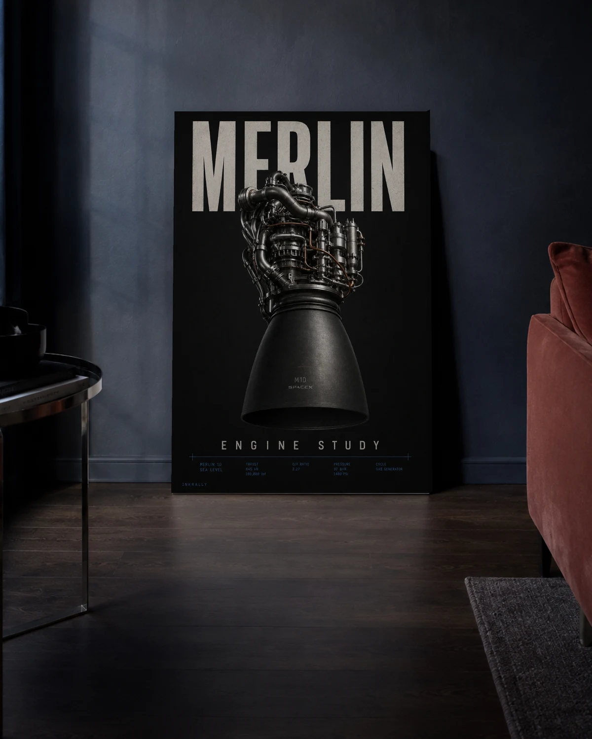 Merlin Study — A richer evening setting.