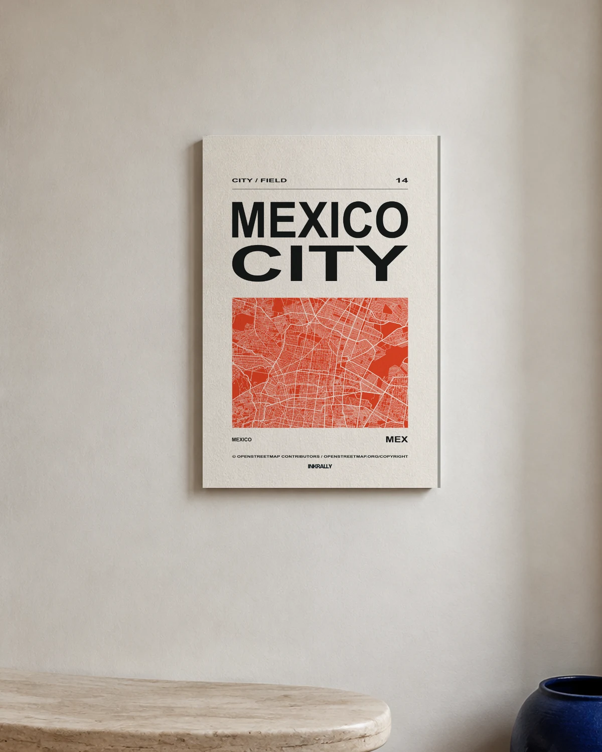 Mexico City / City Field — A bright entryway with natural textures