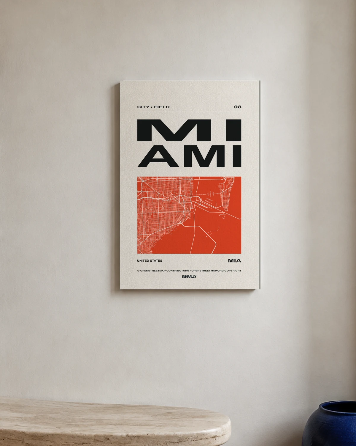 Miami / City Field — A bright entryway with natural textures