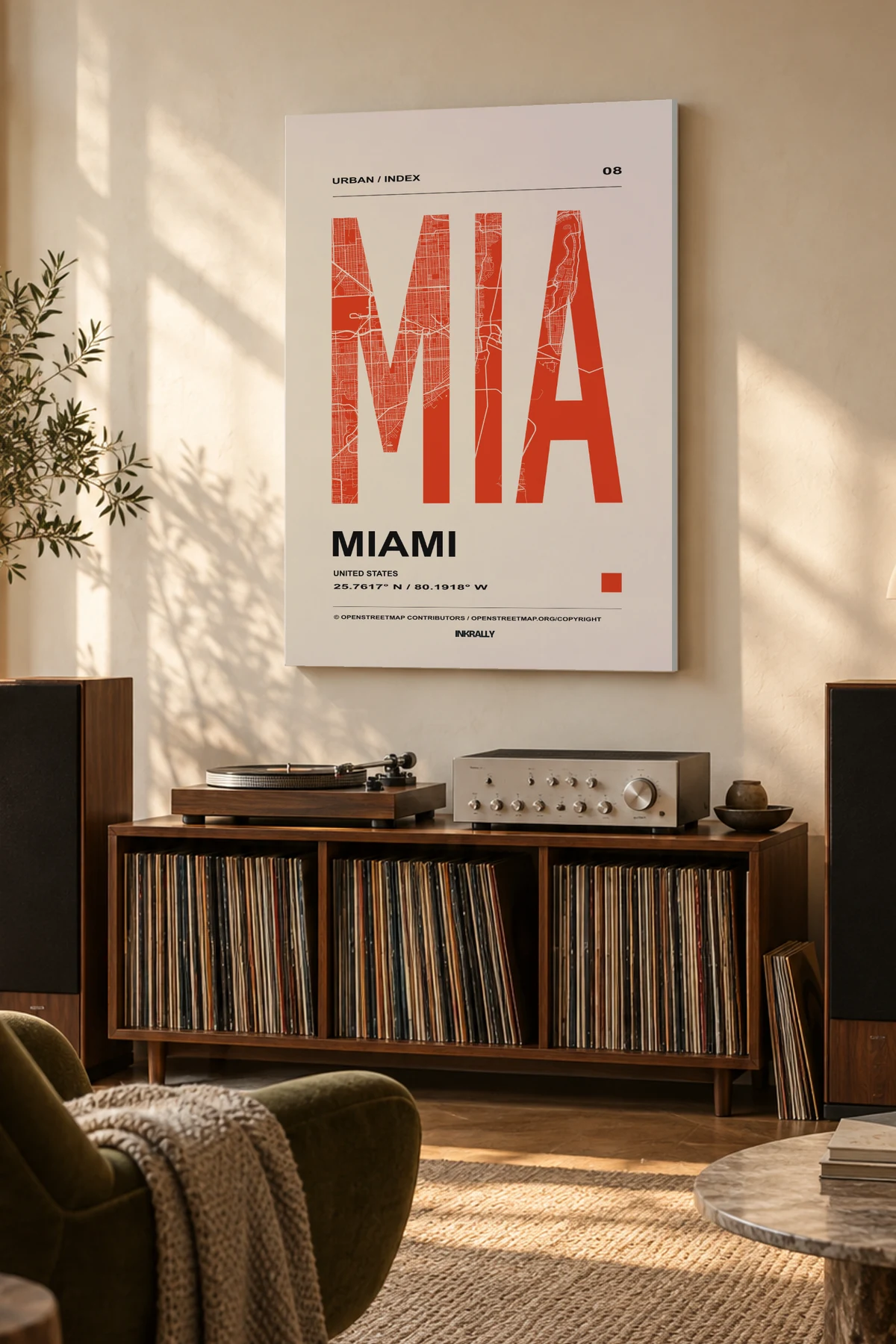 Miami / Urban Index — A considered listening room with warm natural light