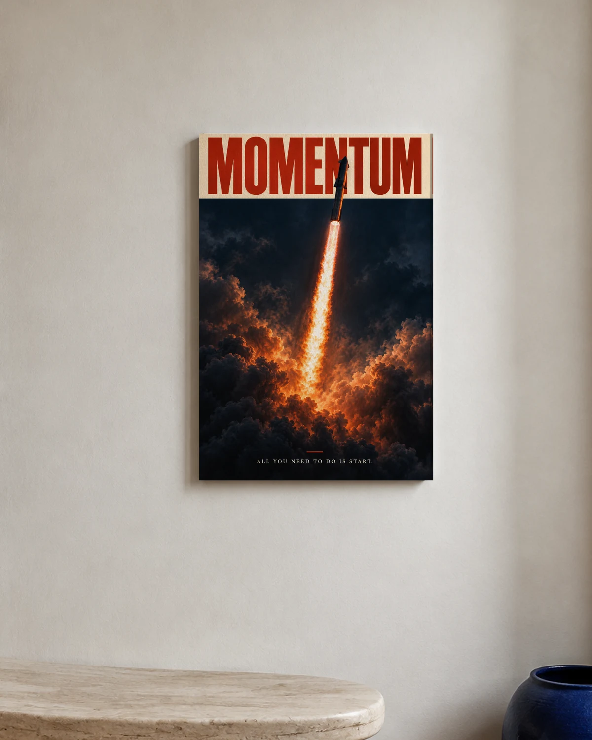 Momentum / Cinematic — At the end of a hallway in daylight