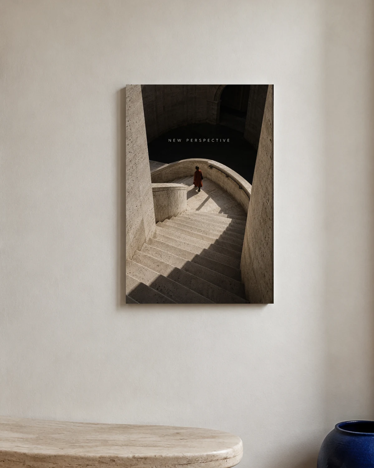 New Perspective — A bright entryway with natural textures
