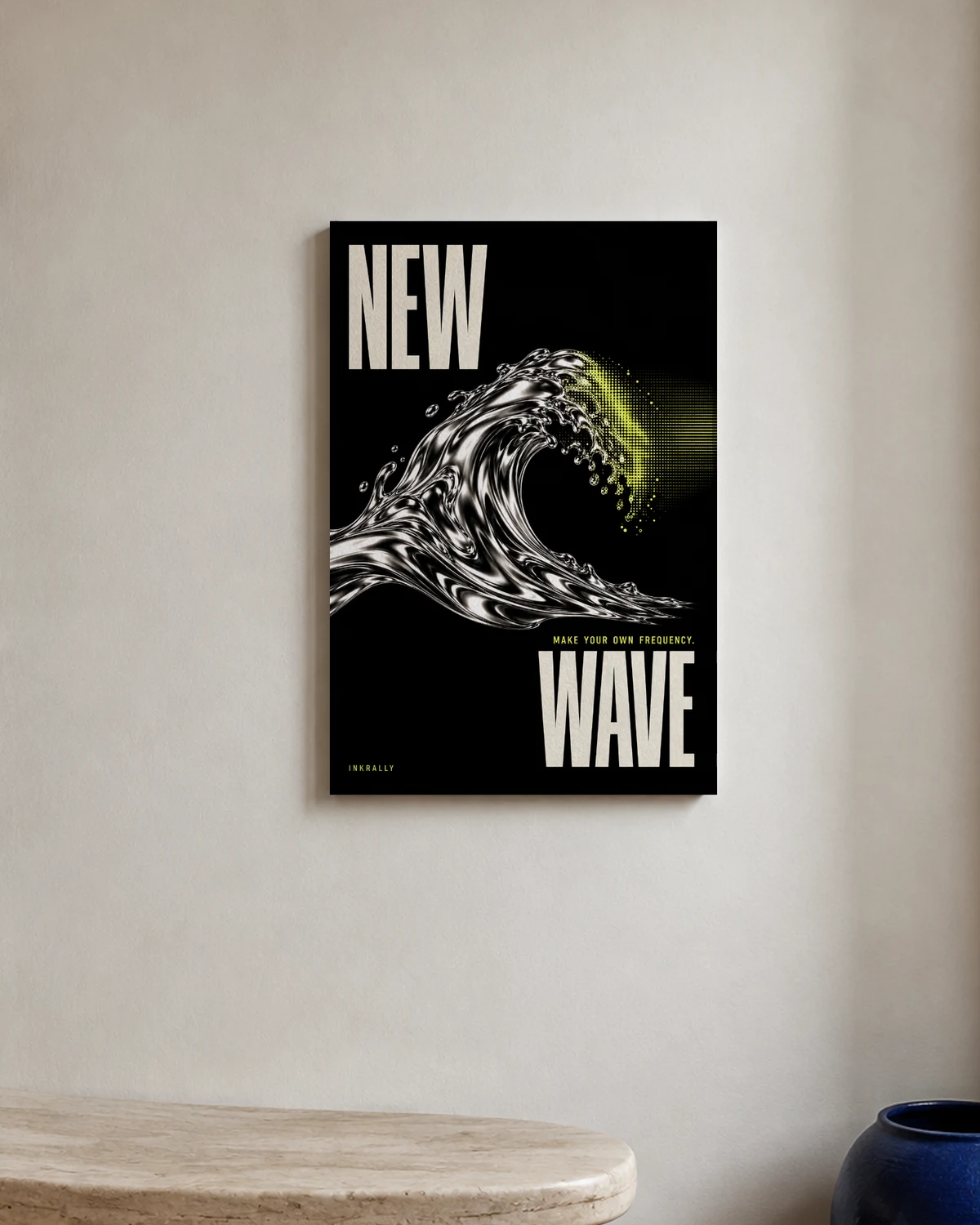 New Wave — A closer look at the artwork in a light-filled interior