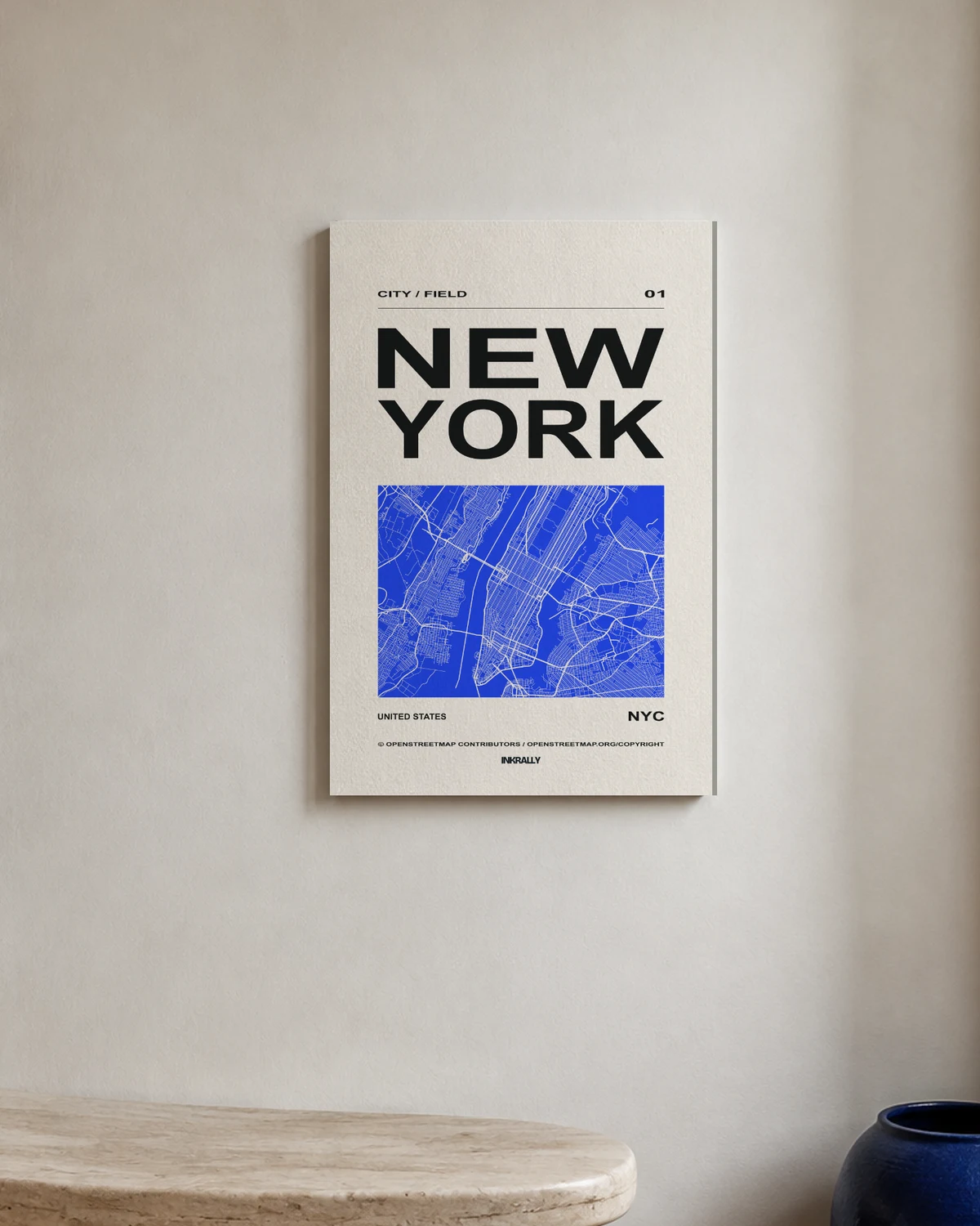 New York / City Field — A bright entryway with natural textures