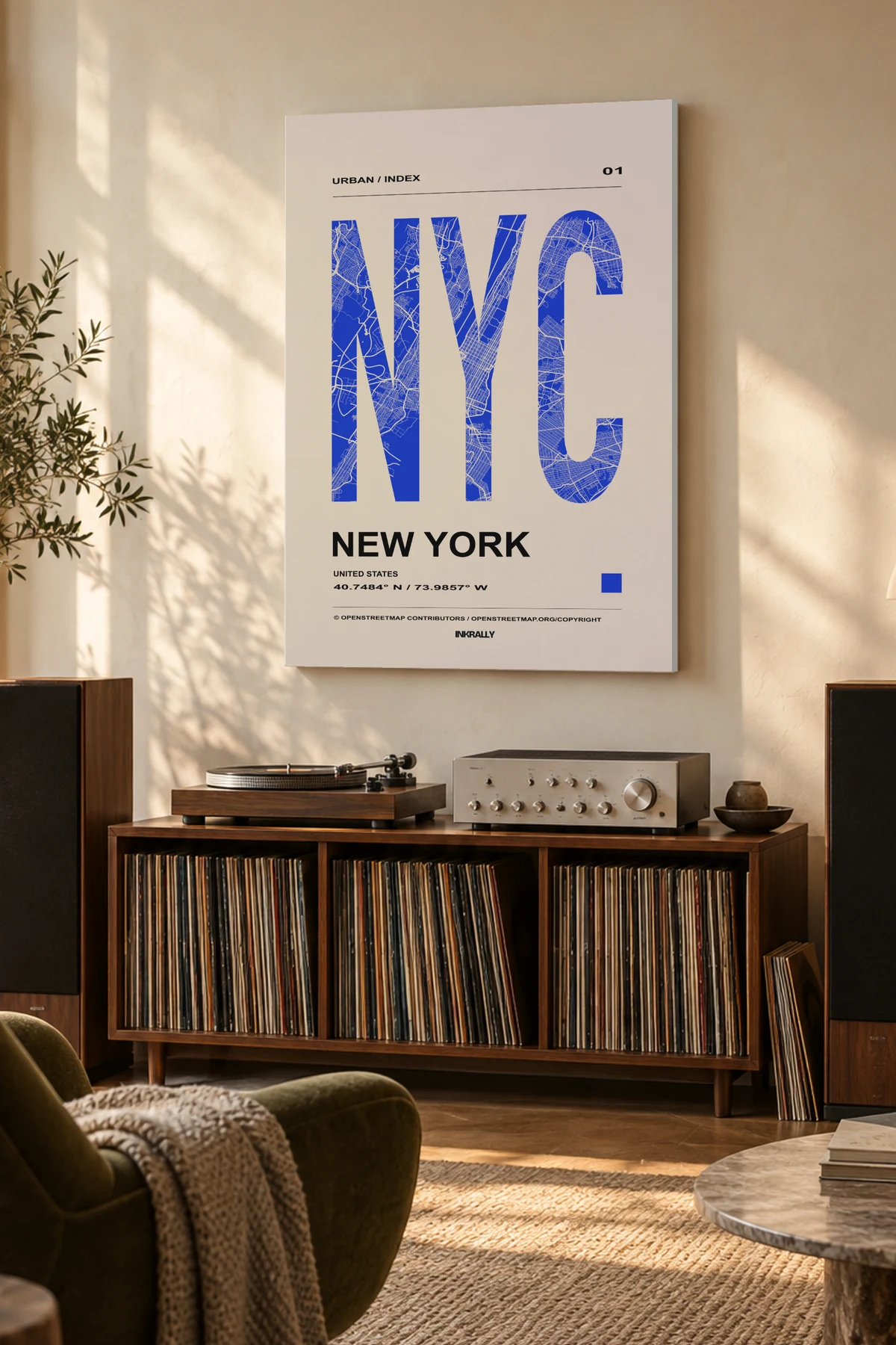New York / Urban Index — A considered listening room with warm natural light