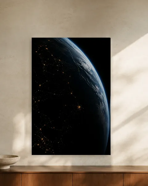 Night Hemisphere styled in an interior