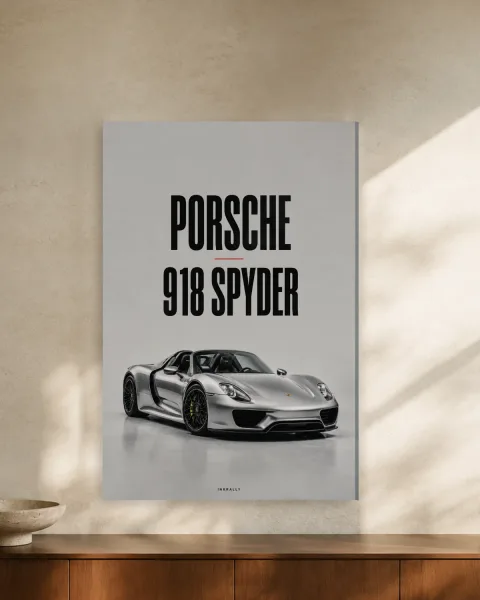 Porsche 918 Spyder styled in an interior