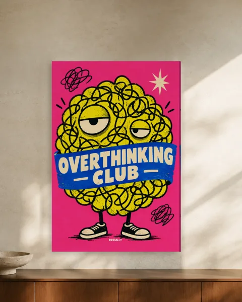 Overthinking Club styled in an interior