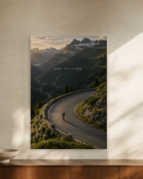 Own The Climb styled in an interior