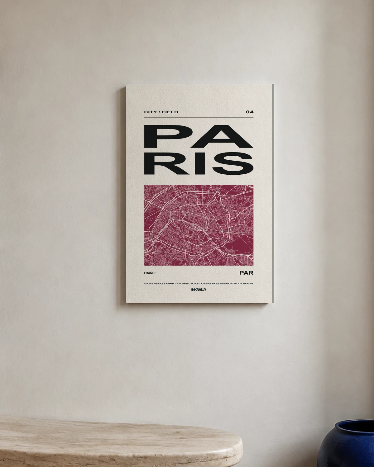 Paris / City Field — A bright entryway with natural textures
