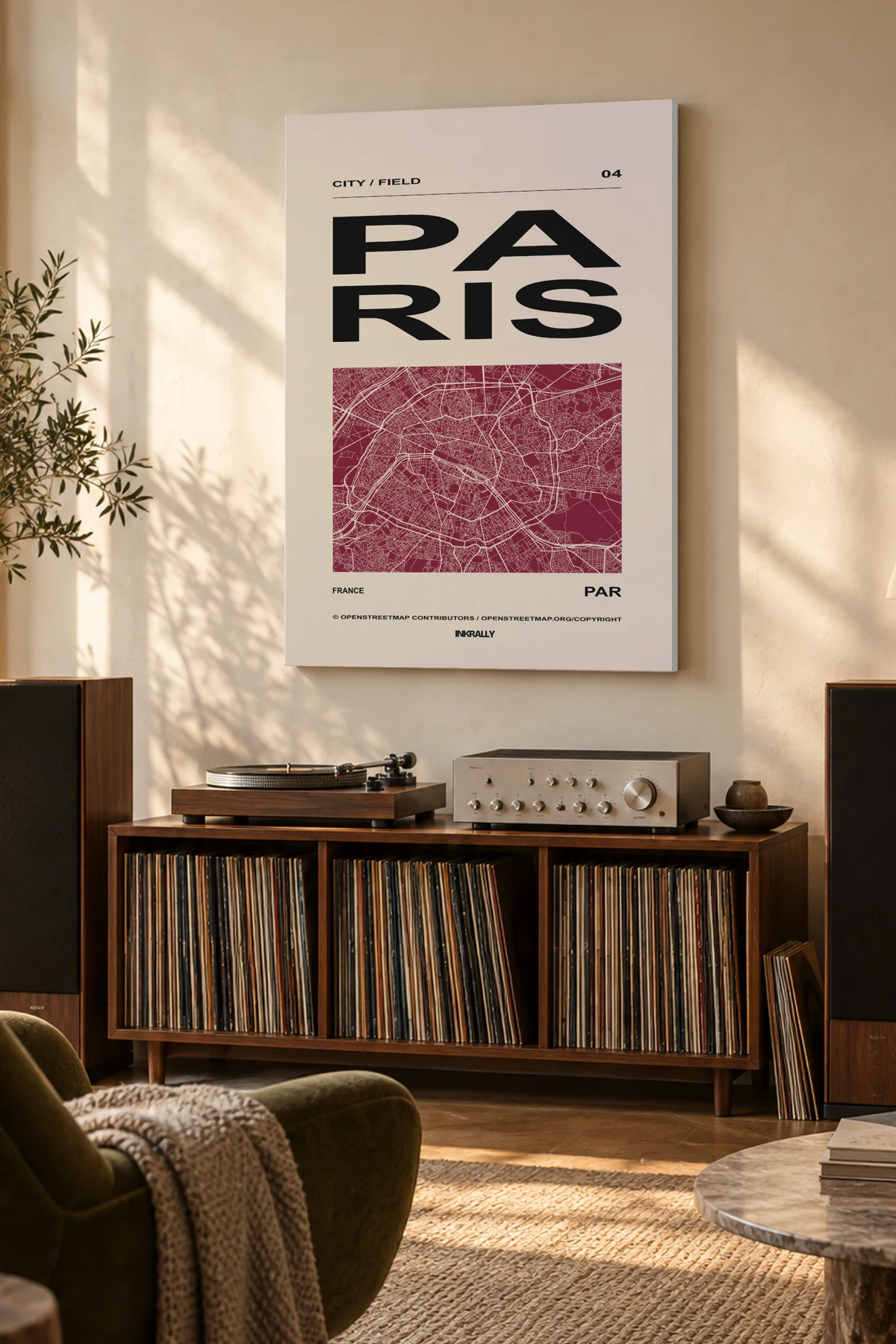 Paris / City Field — A considered listening room with warm natural light
