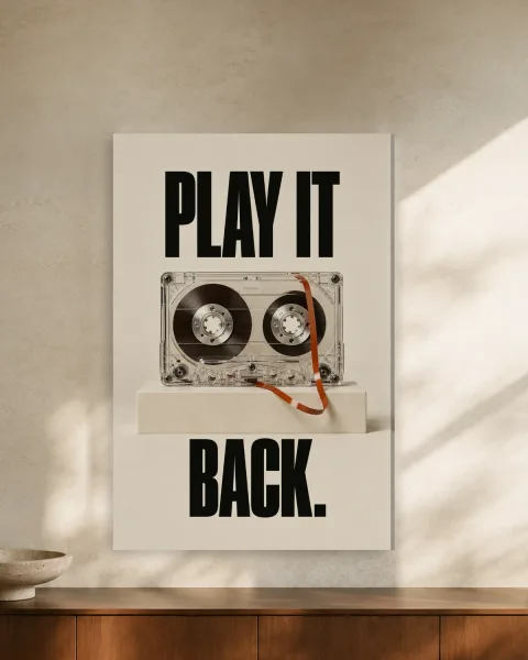 Play It Back styled in an interior