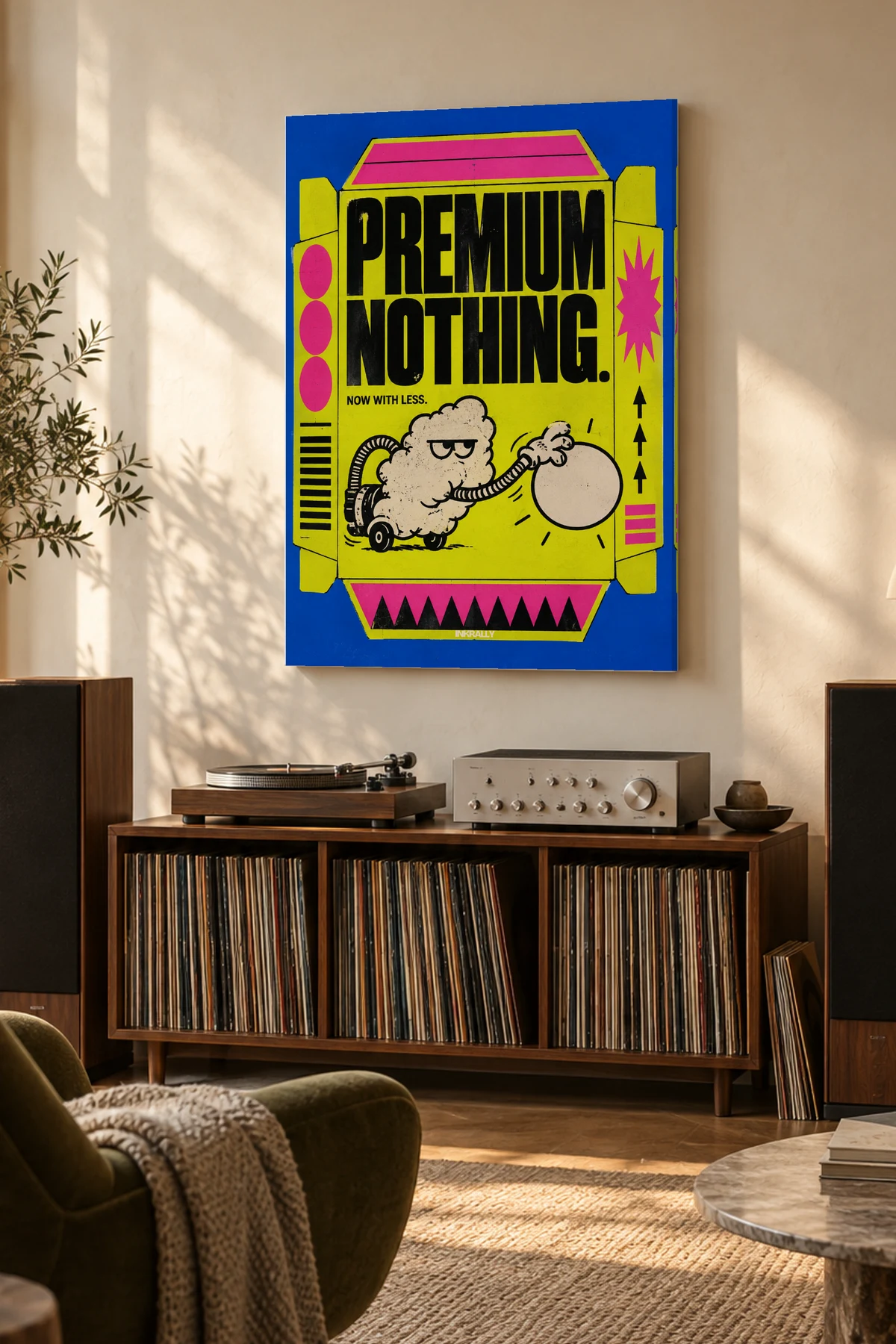 Premium Nothing — A considered listening room with warm natural light